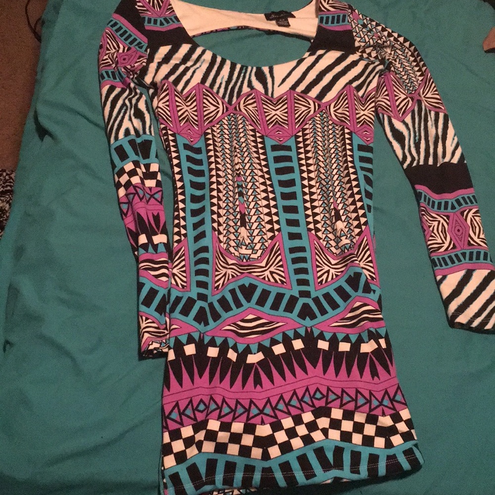 Bodycon dress purple and blue
